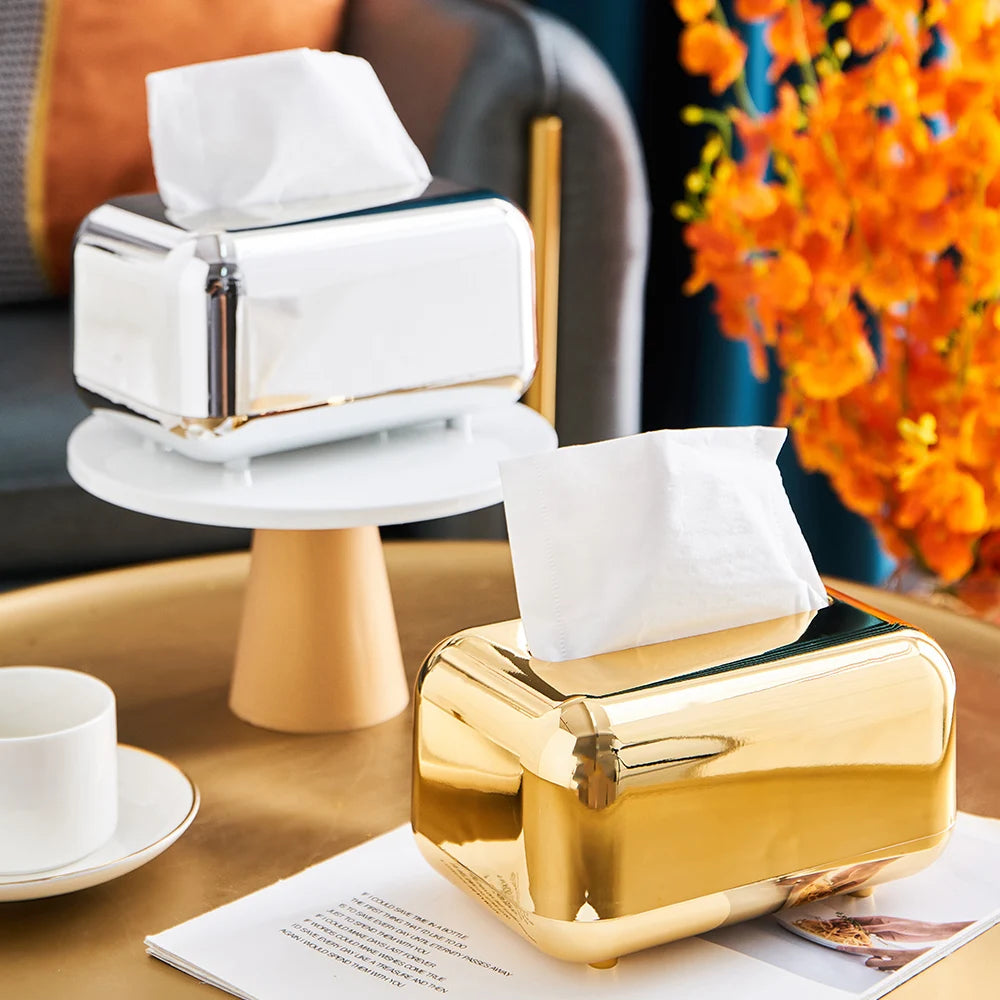 Luxury Golden Tissue Box